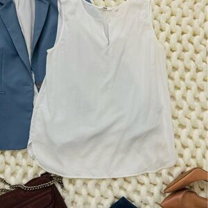 White Sleeveless Blouse